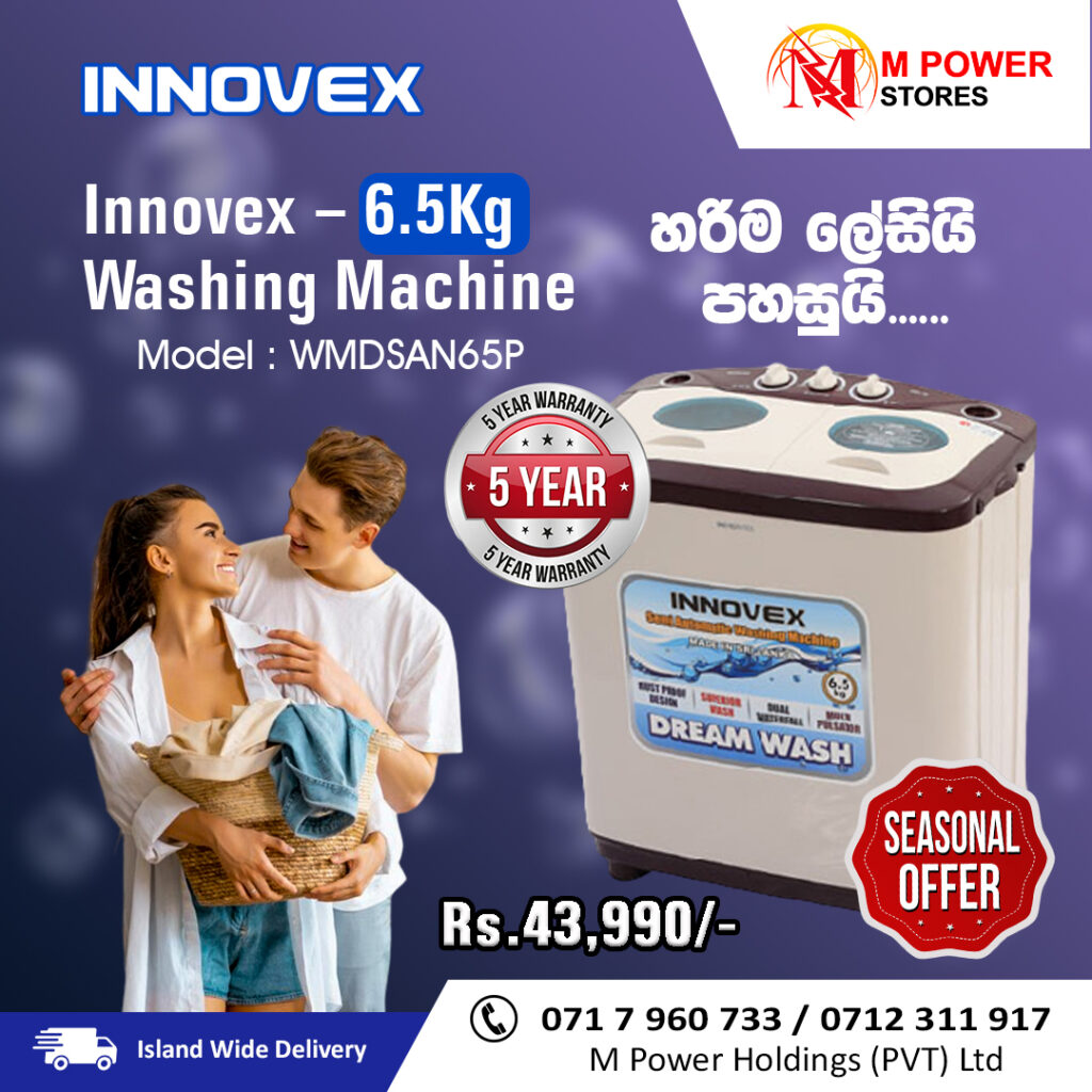 Innovex 6.5Kg Washing Machine (WMDSAN65P)