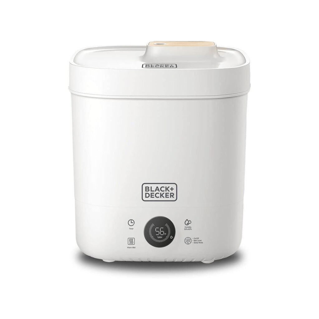 BLACK+DECKER Digital Humidifier 4L 40m² - (HM4250-B5) | Advanced Humidity Control