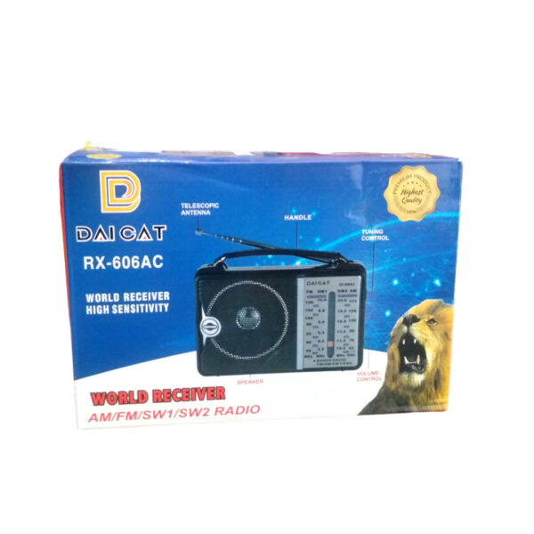 Daicat AM/FM Wired Radio (RX-607AC) - High-Quality Portable Radio for Clear Reception