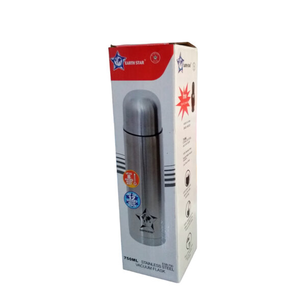 Earth Star Stainless Steel Vacuum Flask 350ml - Silver (ESB-750) | Premium Insulated Flask